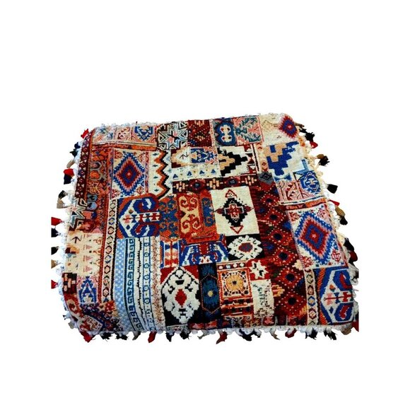 Yeiotsy Decorative Boho Throw Pillow Covers Tassels 17 x 17 Set of 2 Multicolor - Picture 3 of 5